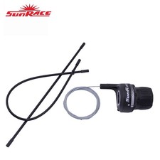 SunRace TSM-10 Right Twist Shifter Friction 2:1 Ratio Black w/Cable & Housing.