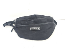 Nautica Waist Crossbody Bag Fanny Pack Adjustable Belt Travel Unisex Black