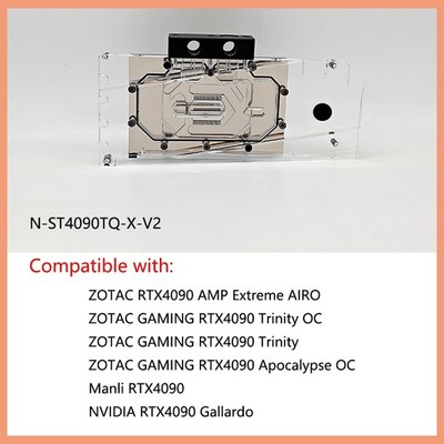 Granzon GPU Water Block For ZOTAC RTX 4090 AMP Extreme AIRO /Trinity OC
