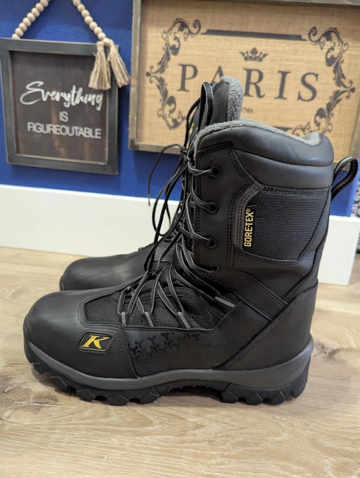Botas de moto de nieve KLIM Adrenaline GTX 3108 para hombre - talla 13 - negras/asfalto Foto 4 de 4