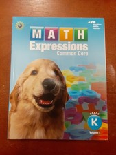 Math Expressions: Student Activity Book, Volume 1 Softcover , Grade K, Like New