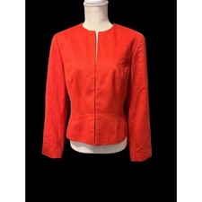 Ann Taylor Size 10 Red Wool Blend Jacket Blazer