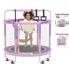 Deluxe 6-in-1 Mini Trampoline for Kids - Fun  Secure Playtime Experience