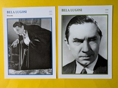BELA LUGOSI / 2 Filmstar - Sammelkarten