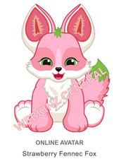 Webkinz Classic Strawberry Fennec Fox Code Only messaged