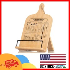 Multi-Functional Bamboo Recipe Holder with Non-Slip Base for Kitchen Counters