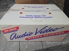 Vintage Realistic AV-900 Solid State Stereo Amplifier W/ Remote In BOX Powers On