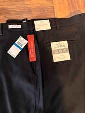 NEW Perry Ellis Portfolio 36x30 BlackTravel Luxe Dress Pants Non Iron NWT 