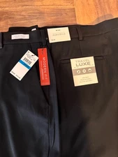 NEW Perry Ellis Portfolio 36x30 BlackTravel Luxe Dress Pants Non Iron NWT!