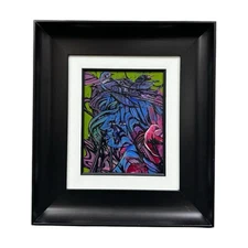 Fredy Villamil Original Abstract Expressionist Painting - Framed, Signed Art