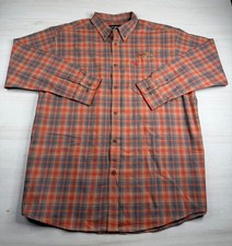 Ariat FR Shirt Work Button Down Orange Plaid CAT2 Flame Resistant Mens 2XL NWOT