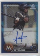 2016 Bowman Chrome Prospect Blue Refractor 78/150 Anfernee Seymour Auto f0v