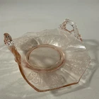 Vintage Etched Pink Depression Fostoria Glass Bon Bon Dish 6 3/4”