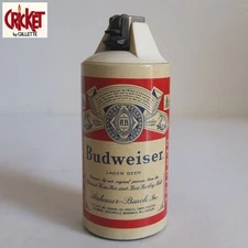 vintage CRICKET butane table lighter, c.1980—Budweiser promo—good cond and works