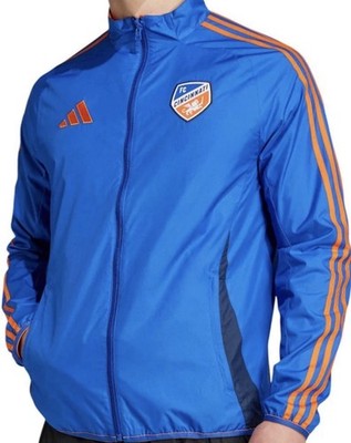 NWT FC Cincinnati On Field Anthem Reversible Adidas Blue Orange Jacket XL MLS