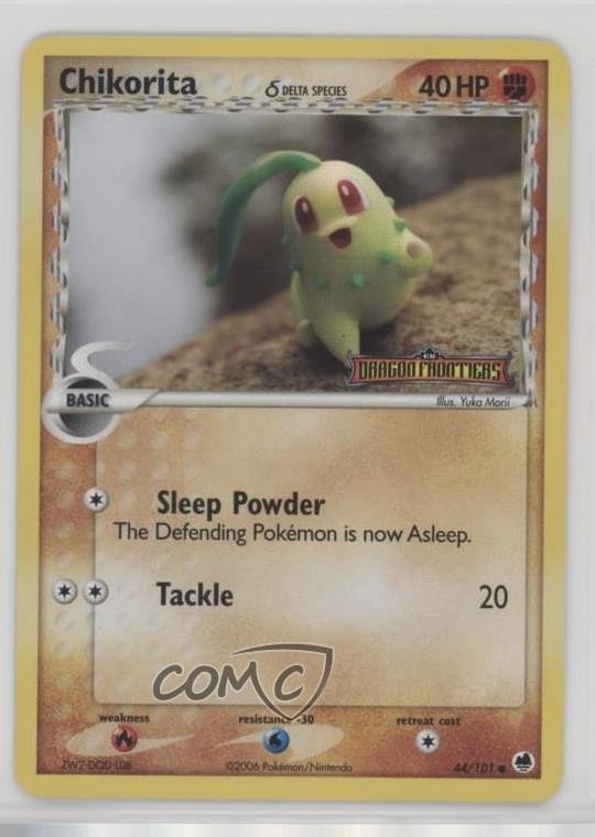 Chikorita Reverse Foil Pokémon EX Dragon Frontiers #44 2006