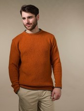 NWT Aran Sweater Men's Wool Cashmere Crew Neck Sweater , Choose Color  Size ...