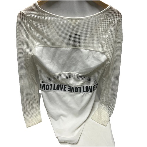 Love J weißer Netz Langarm Body Größe Large neu mit Etikett Love Bund - Bild 12 von 12