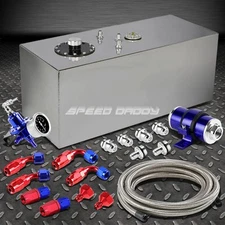 19 GALLON TOP-FEED FUEL CELL GAS TANK+CAP+LINE+PRESSURE REGULATOR+INLINE FILTER