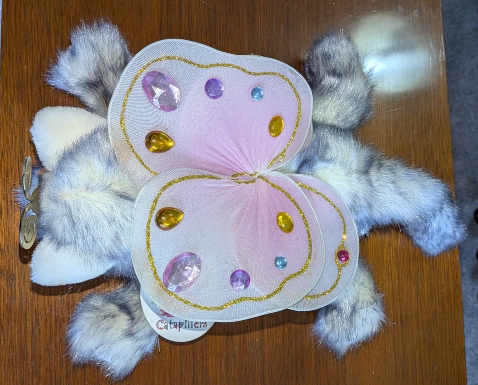 Catapiller Collectible Vintage 2000 Aurora Purple Winged Cat Plush Bellaluna - Image 4 of 4