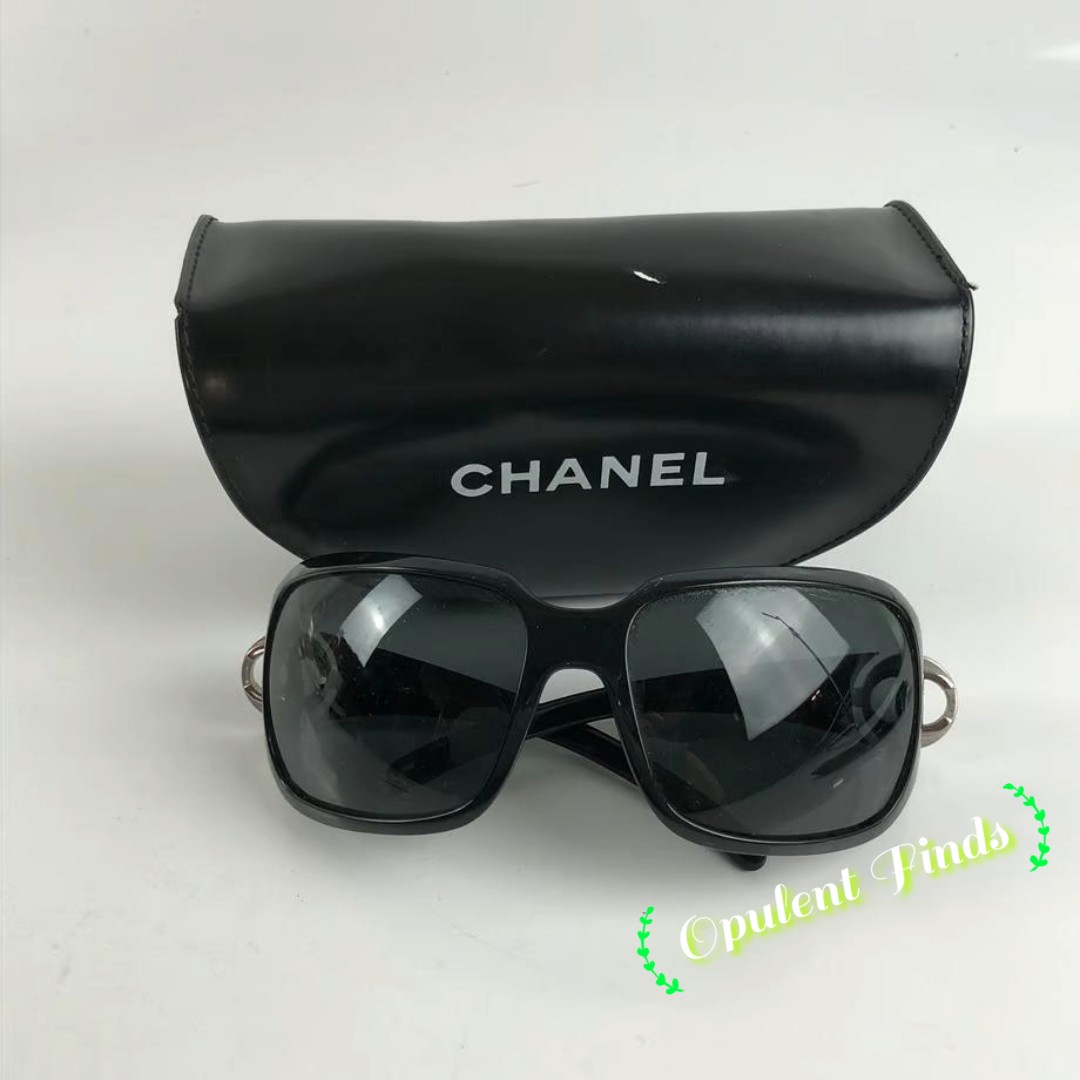 CHANEL Coco Mark Sunglasses Black Stylish Ladies Branded Fashion Accessory