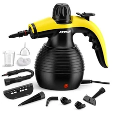 Handheld Steam Cleaner, Steamer for Cleaning, Multipurpose Portable Steam Black