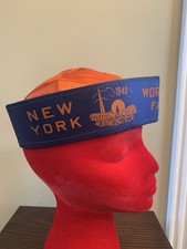 1939 1940 New York Worlds Fair Souvenir Hat Cap