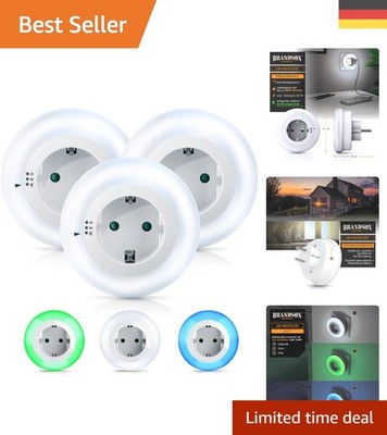 BRANDSON 3er Set LED Nachtlicht mit Sensor - Modernes Orientierungslicht für ...