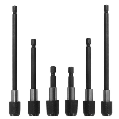 6PCS Hex Shank Drill Bits Adapter, 1/4 Inch Black Hex Shank Quick Release Bit...