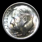 1946-S Roosevelt Dime Silver --- Gem BU+ FB Condition Toning Coin --- #PP968