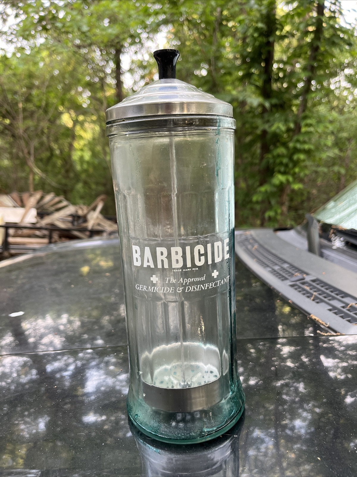 Barbicide Disinfectant Glass Jar Container King Research Inc Canada