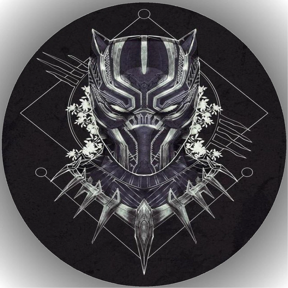 WWW.TRENDVERSAND-24.DE Colocador de tartas cumpleaños imagen de tartas fondant oblea Black Panther P13