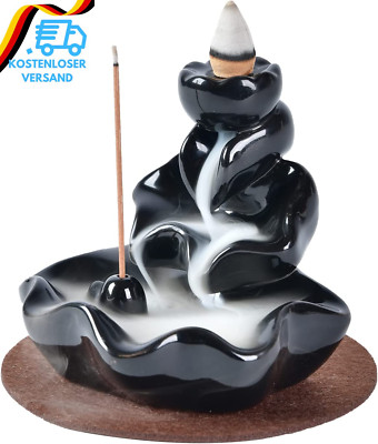YYW Backflow Incense Burner, Handmade Waterfall Backflow , Incense Holder for Ho