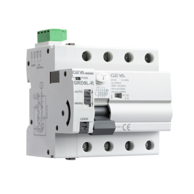 GEYA ELCB Auto Recloser 4P AC230 DC12/24/48V Reclosing Device Self-Reclosing RCD