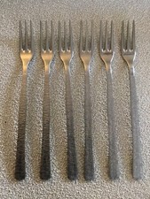 VINERS Cutlery - Bark Pattern - Dessert Forks - 19.5 / marked IMP/ used x 1
