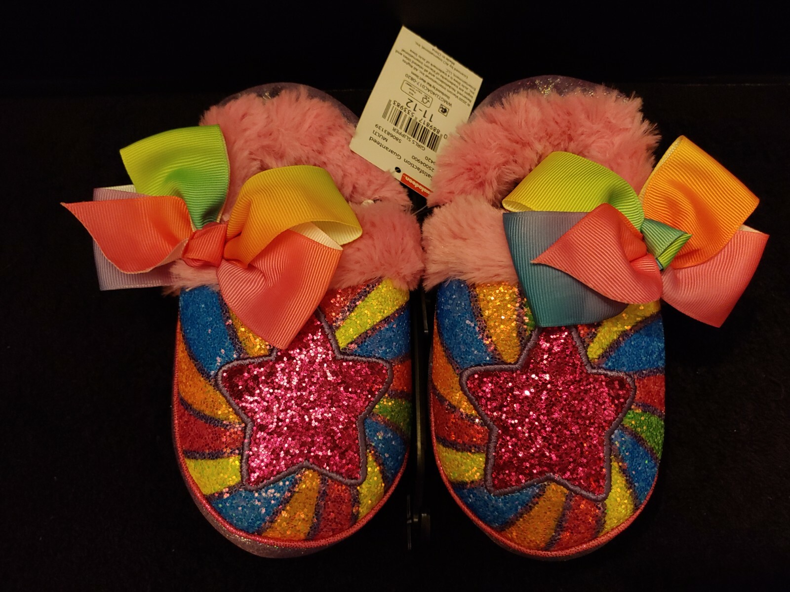 Nickelodeon Jo Jo Siwa Girl's Bootie Glitter Star Selfie Slippers Bows Sizes eBay