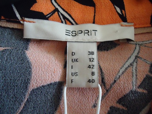 ESPRIT ORANGE/BLACK BUTTON THROUGH DRESS SIZE 12 BNWT - Picture 11 of 11