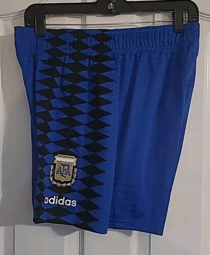 Pantaloncini Adidas Argentina Uomo Taglia Large 1994 Away Blu Calcio Messi IS0265 Nuovi - Foto 5 di 7