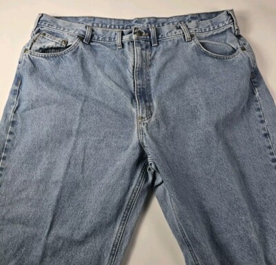 Carhartt B18 STW 46x30 Stonewash Blue Denim Jeans Straight Leg