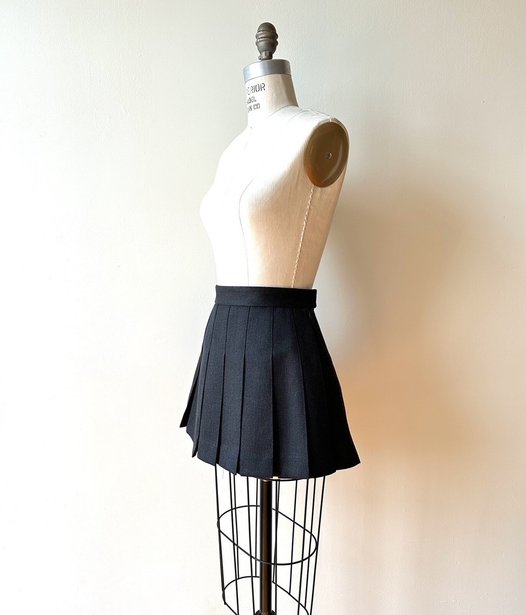 Thom Browne Cavalry Twill Wool Pleated Mini Skirt | 26