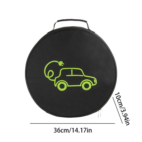 EV Charger Cord Bag Waterproof Round EV Charging Cords Organizer Carrier Travel - Picture 7 of 12