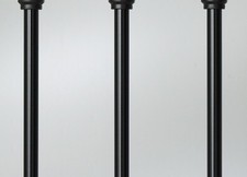 Deckorators 32" Classic Round Aluminum Deck Balusters 10 pack - Black