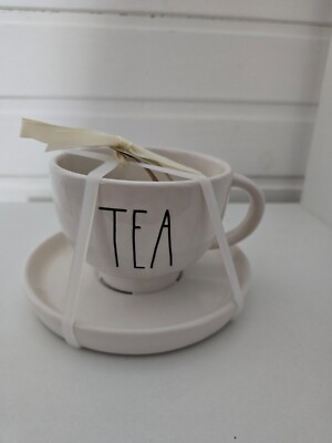 Teetasse Rae Dunn weiß Set Tea