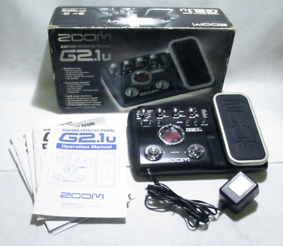 ZOOM G2.1u Guitar Multi Effects used with AC Adapter ,Manual f/s