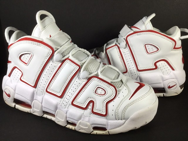 Nike Air More Uptempo Varsity Red White Pippen Mens Size 9 Rare 921948-102 | eBay