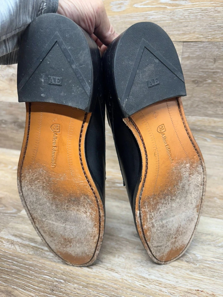 Oxford Allen Edmonds Madison Avenue de cuero negro con puntera para hombre talla 11 Foto 4 de 4