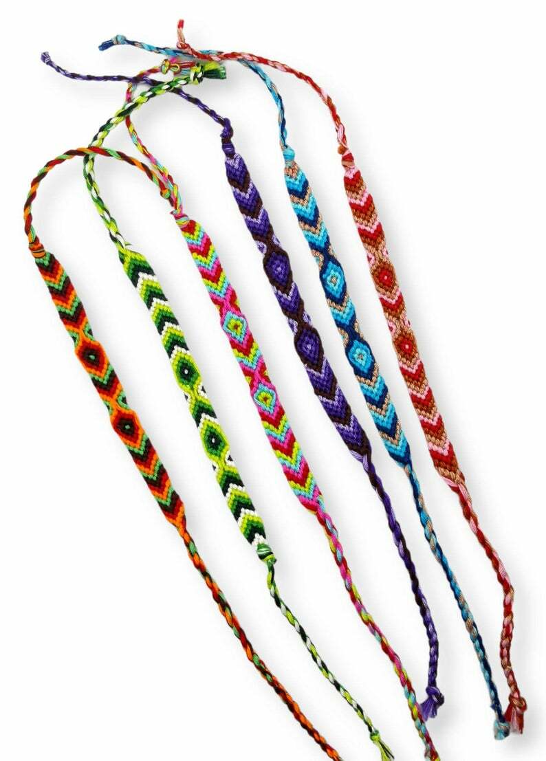 Cotton Woven Friendship Bracelets String Bands For Party Favours