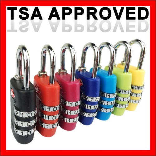 Suitcase Travel PadLock with TSA Approved Combination Luggage Bag Lock Locks - Picture 11 of 18