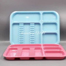 5 Colors Dental 135° Divided Separate Type Tray Plastic Instrument Autoclavable