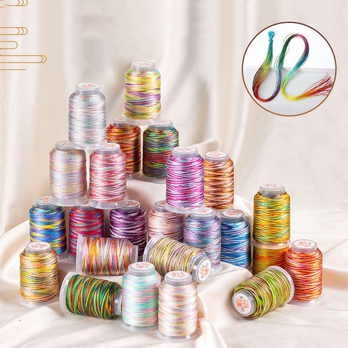 One Spool Variegated Polyester Sewing Embroidery Thread String 210D/6 ...